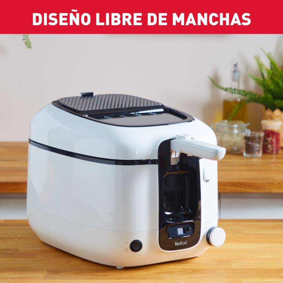 Super Uno, Freidora con temporizador, Capacidad 2,2 L, Blanca y negra