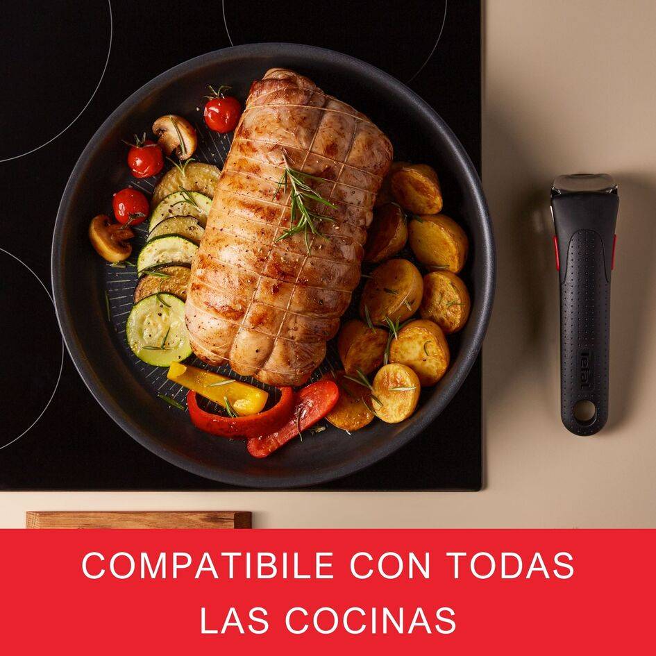 Ingenio Eco Resist, Sartén, 26 cm, Antirrayaduras, Aluminio, Inducción