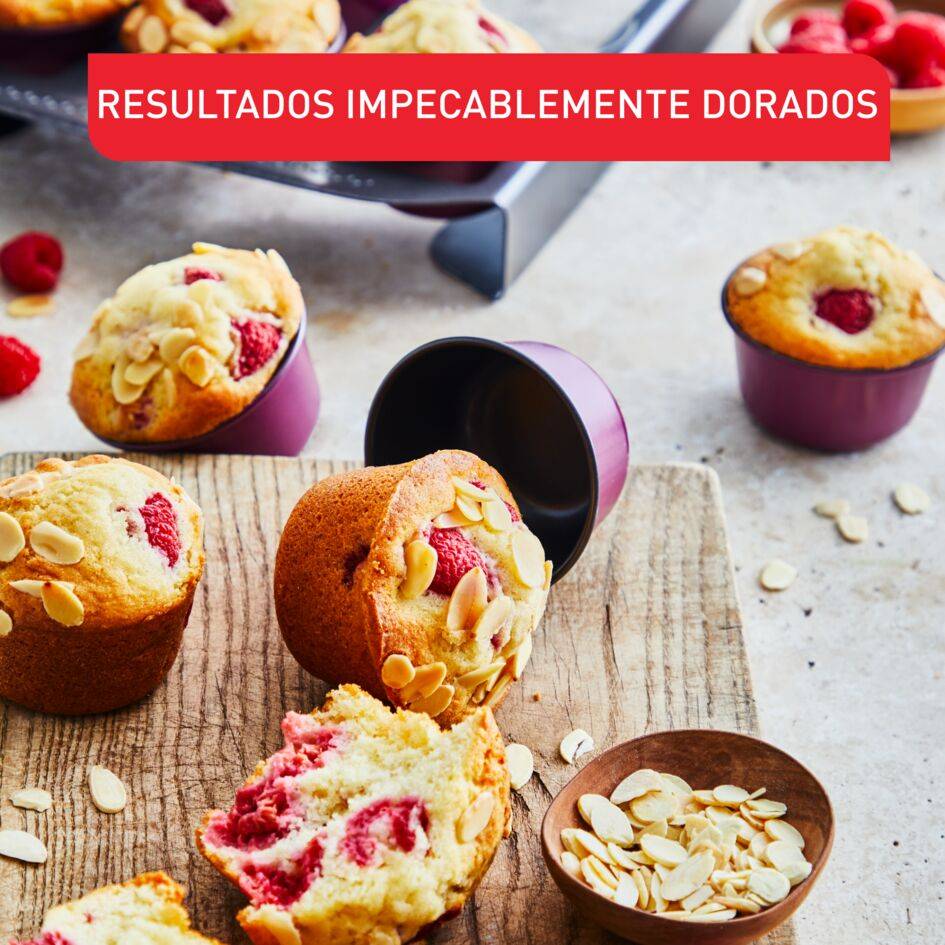 Creabake, Bandeja de 9 moldes, 31 X 24 cm, 100% antiadherente