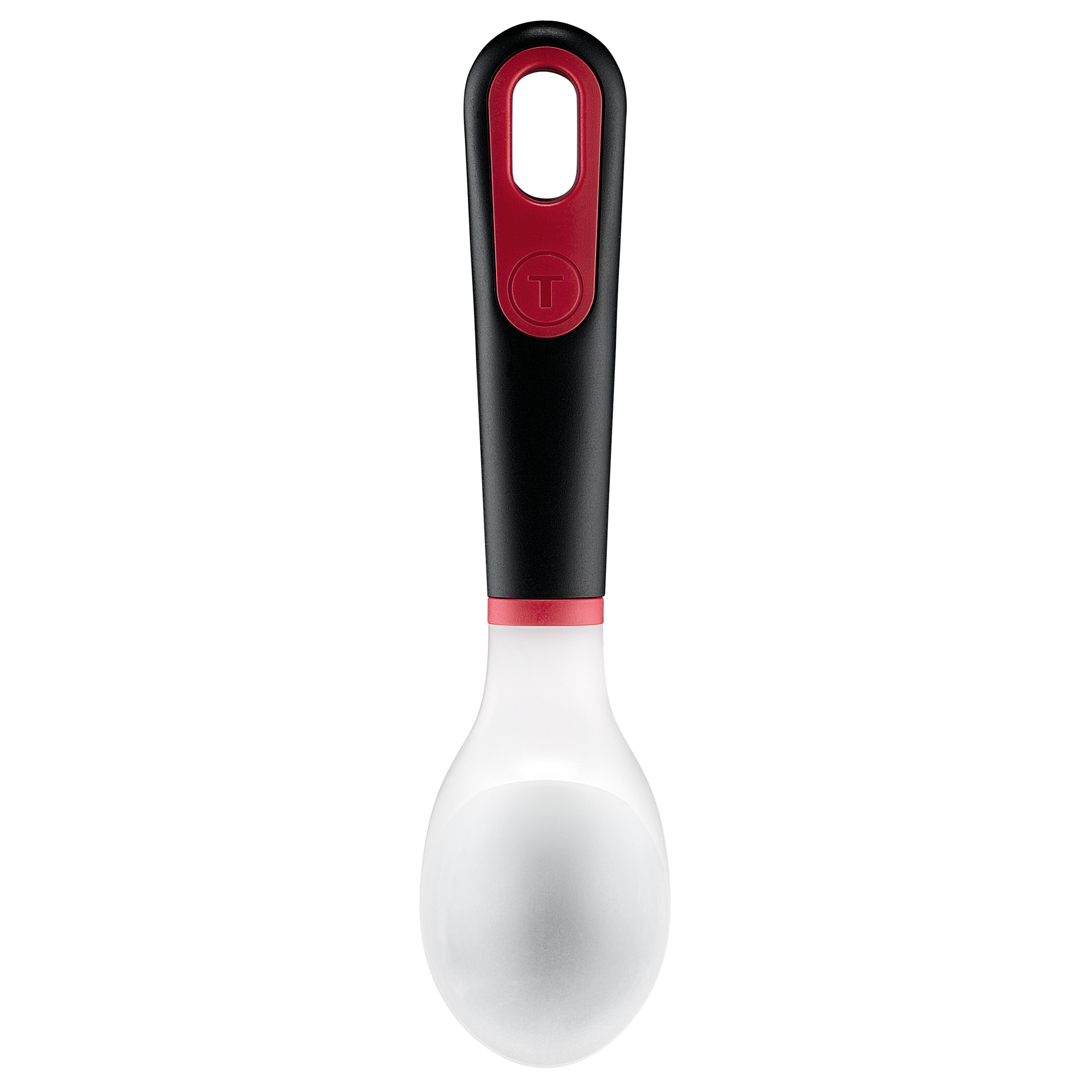 Ingenio+ Cuchara para helado, Fácil de usar, Robusta, Rojo y negro