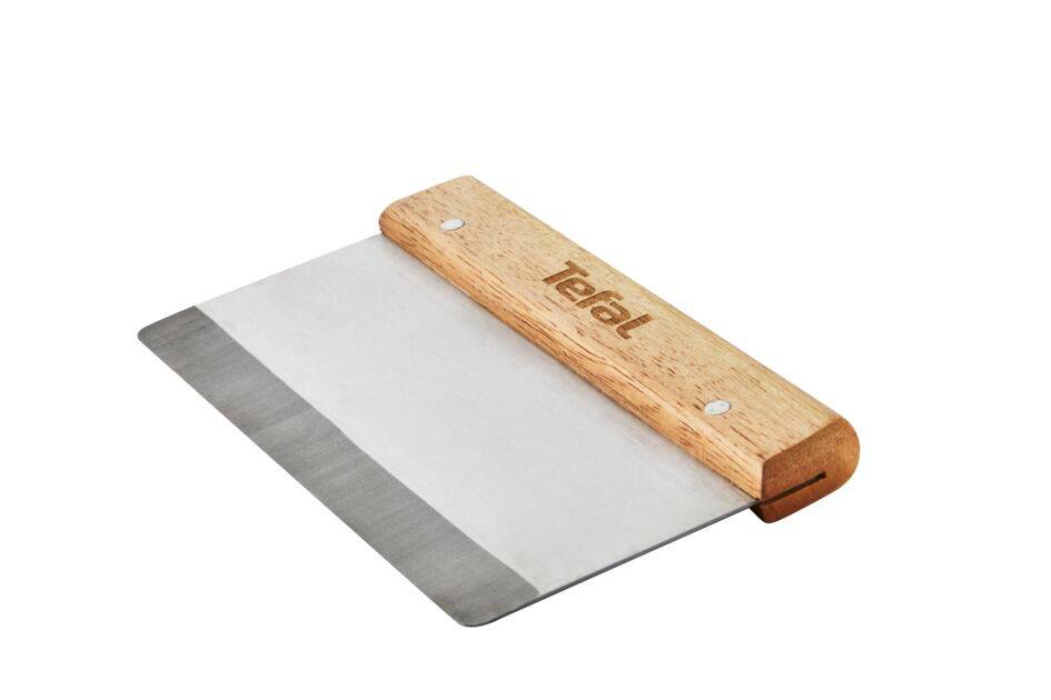 Cortador de masa para pizza, Acero inoxidable y madera, Mango ergonómico