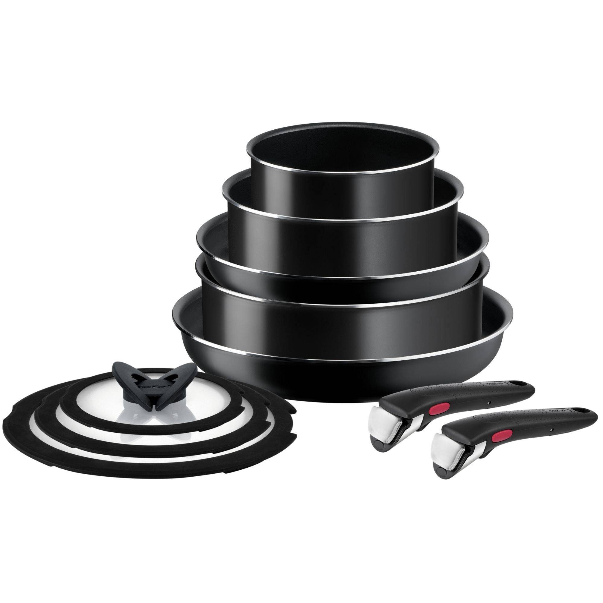 Ingenio Easy Cook N Clean, Batería de cocina 10 piezas, Aluminio, No inducción