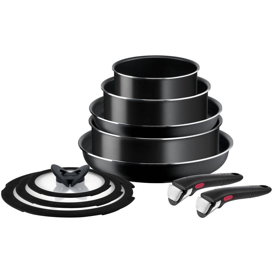 Ingenio Easy Cook N Clean, Batería de cocina 10 piezas, Aluminio, No inducción