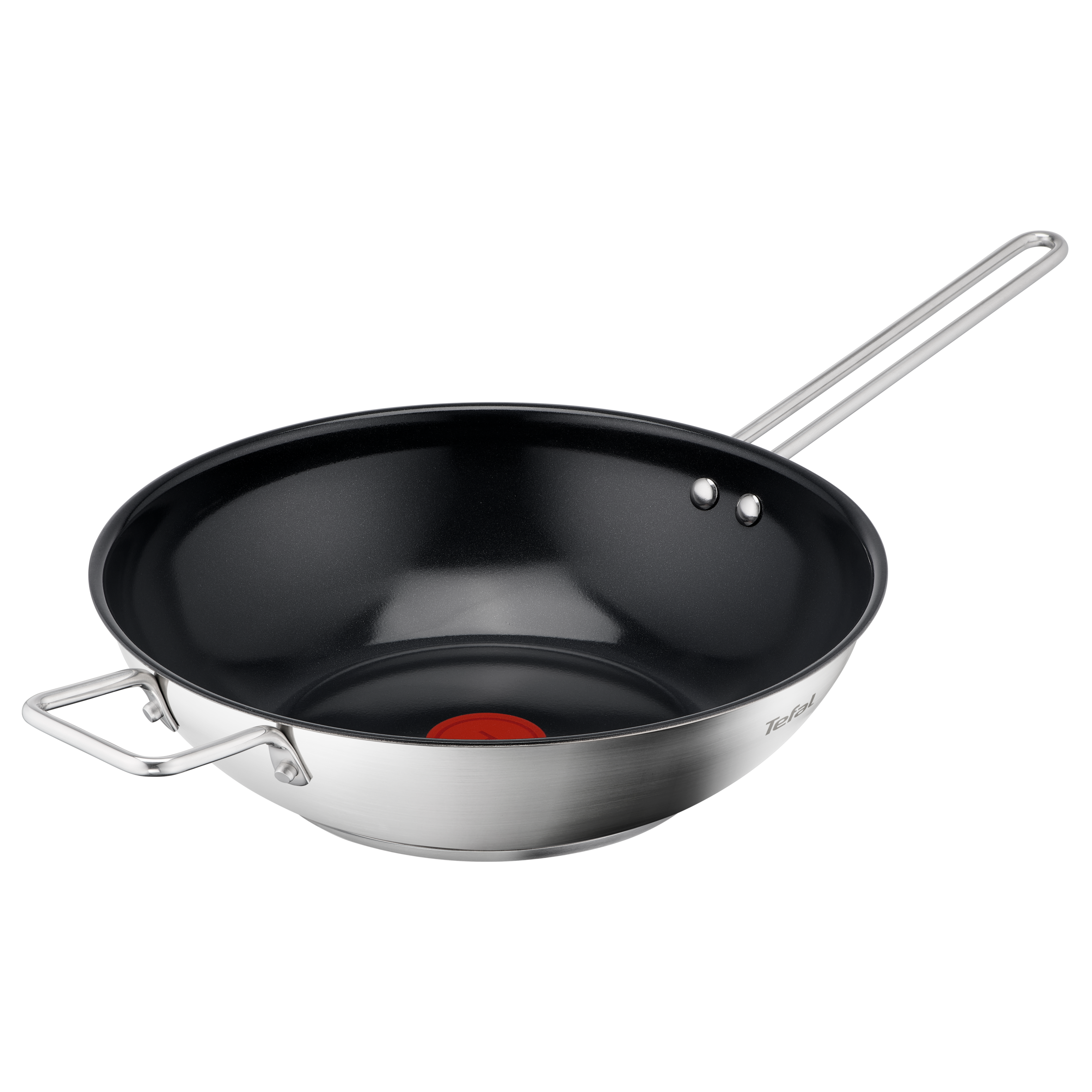 Nordica, Wok de 28 cm, Acero Inoxidable, Revestimiento Cerámico Antiadherente, Cuerpo de acero inoxidable
