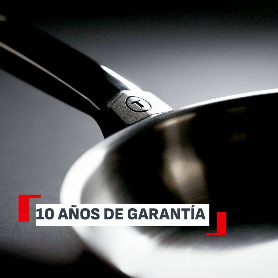 Emotion+ Sartén 28 cm, Acero Inoxidable Premium, Garantía 10 años, Inducción, 4-5 Personas