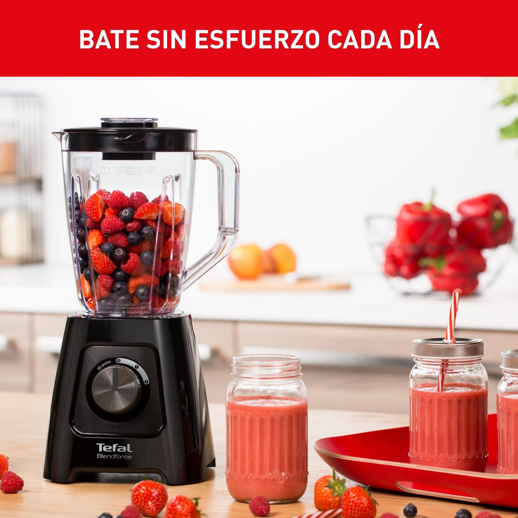 Blendforce, Batidora de Vaso, 600 W, Negra