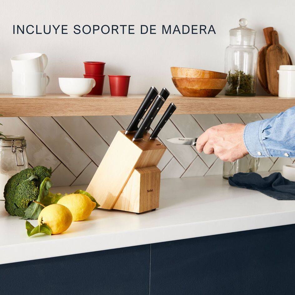 Ice Force, Set de 5 cuchillos + Soporte de madera