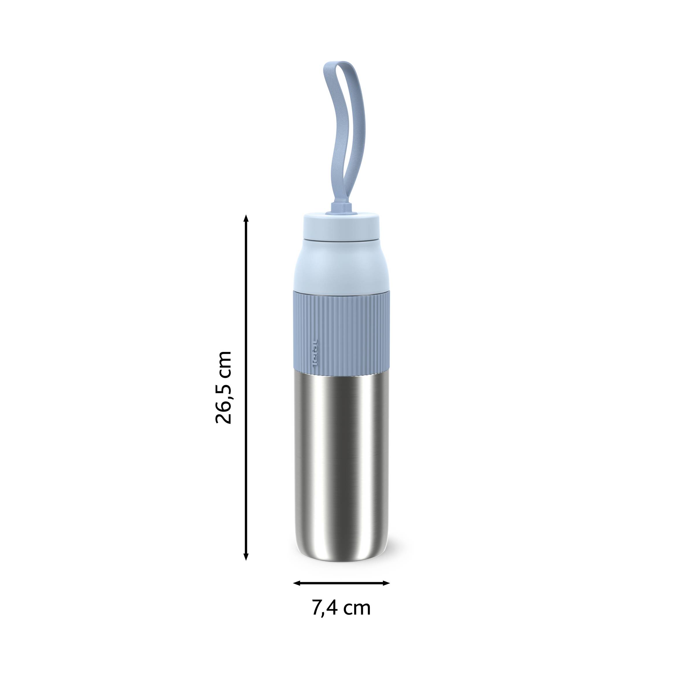 BeYou, Botella hidratación, Tapa giratoria, 100 % hermética, Apta para lavavajillas, 0,7 L, Azul