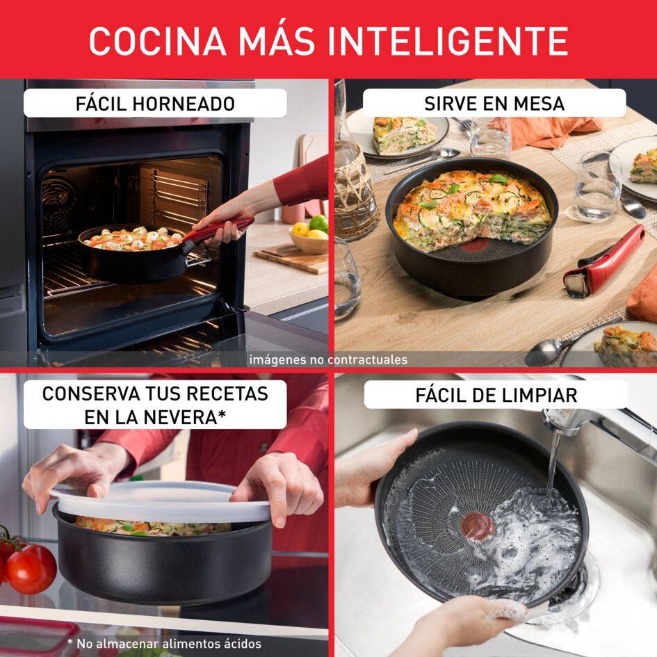 Ingenio So'Light, Wok de 26 cm, Ligero, Inducción, Revestimiento Antiadherente