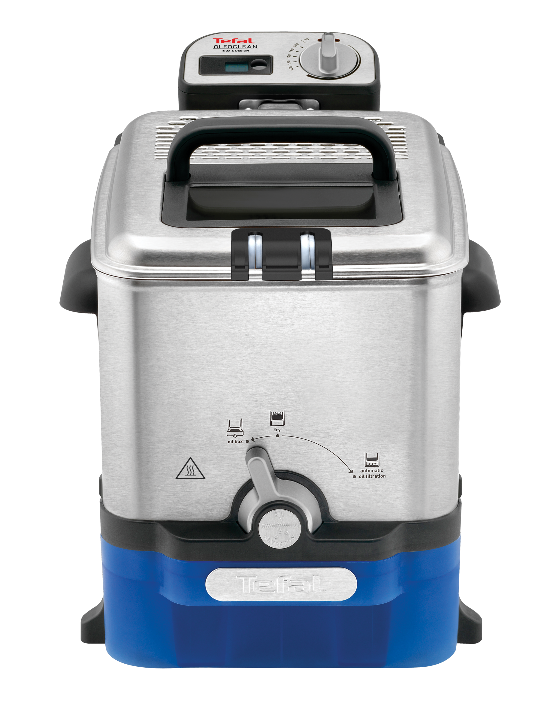 Oleoclean, Freidora de Gran Capacidad, 3,5 L de Aceite, 1,2kg de Comida, con Filtrado Automático y Temporizador Digital