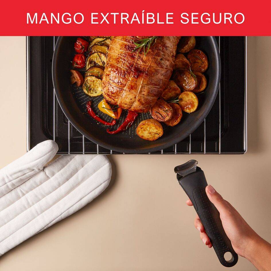 Ingenio Eco Resist, Sartén, 26 cm, Antirrayaduras, Aluminio, Inducción