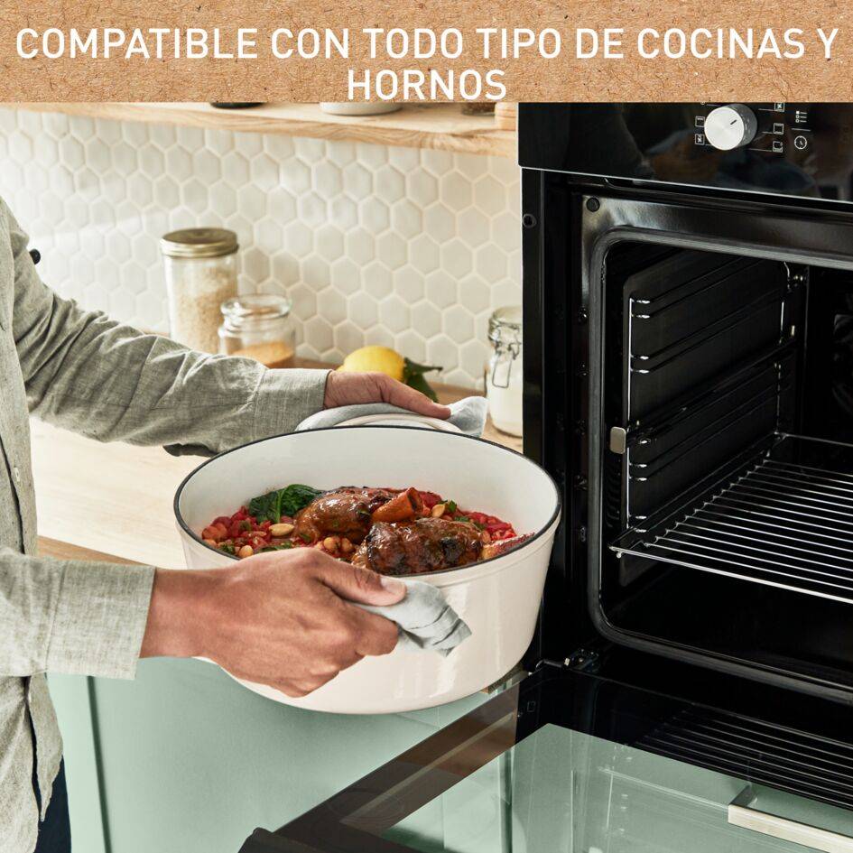 LOV, Cacerola de 29&nbsp;cm, Diseño Eco, Incluye Tapa, Beige