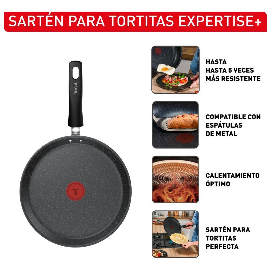 Expertise+ , Sartén para tortitas de 25&nbsp;cm, Revestimiento antiadherente, Inducción