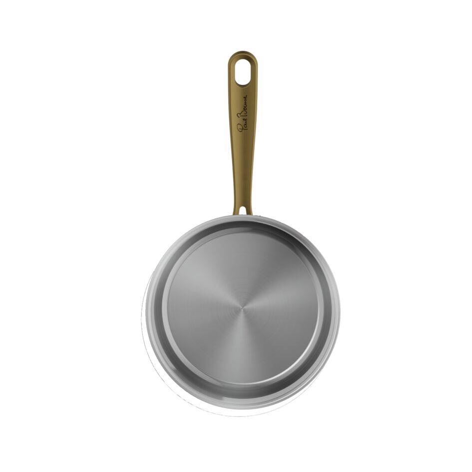 Tefal & Bocuse&nbsp;Cazo de 20 cm, Induction, Sin revestimiento, Acero, Mango fijo dorado