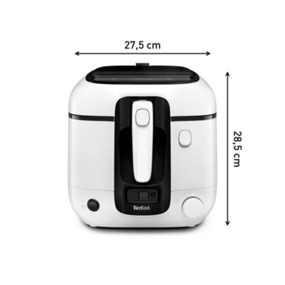 Super Uno, Freidora con temporizador, Capacidad 2,2 L, Blanca y negra