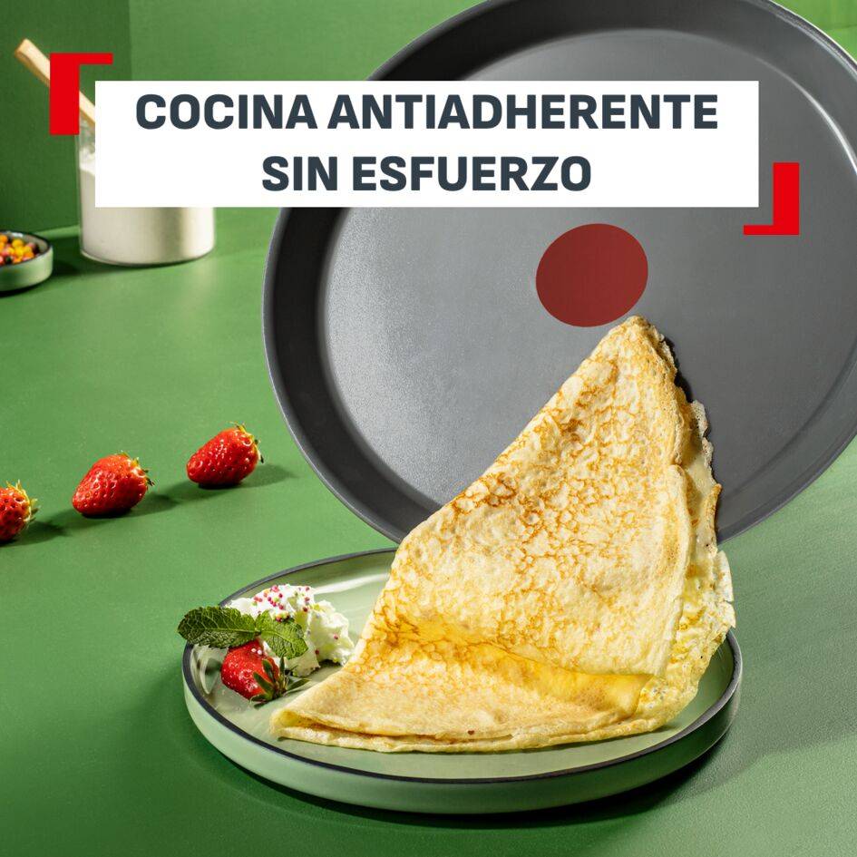Renew, Wok 28 cm, Revestimiento cerámico antiadherente, Cuerpo de aluminio 100% reciclado, Thermo-Signal, Compatible con inducción
