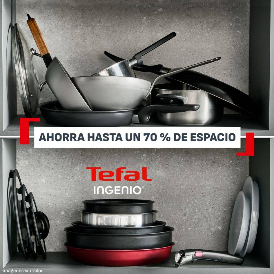 Ingenio Excellence+,Set de 13 Piezas, Apilable, Antiadherente, Mango extraíble, Inducción, Total compatibilidad