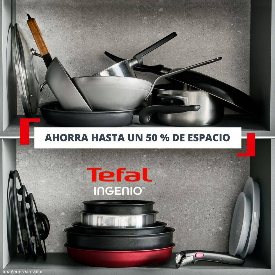 Ingenio Excellence+,Set de 13 Piezas, Apilable, Antiadherente, Mango extraíble, Inducción, Total compatibilidad