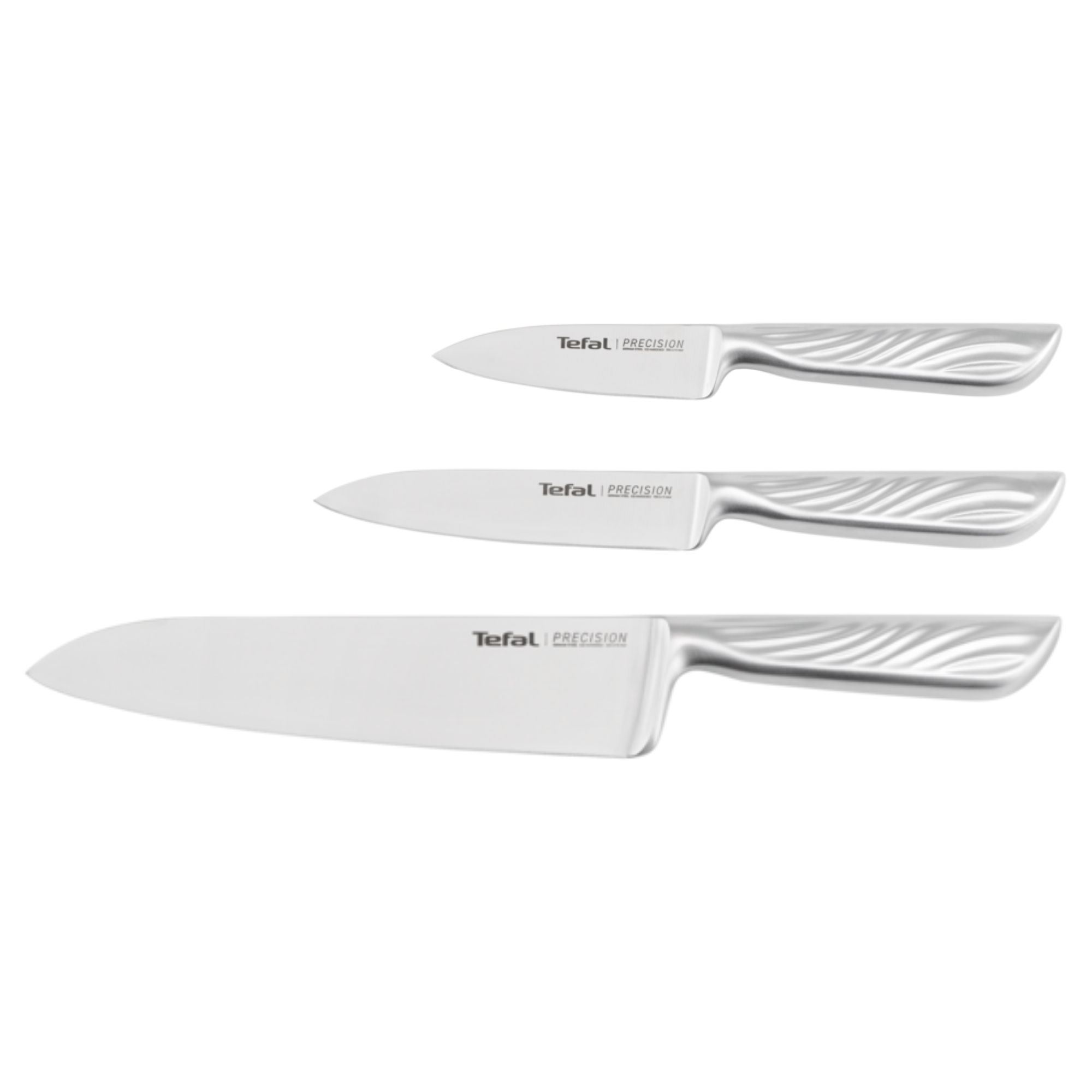 Precision, Set de 3 cuchillos, Chef 20 cm, Multiusos 12 cm, Pelador 9 cm, Afilado excepcional