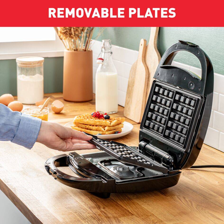 Sandwichera Y Gofrera Snack Time Colormania, Superficie de cocción 22,5x13