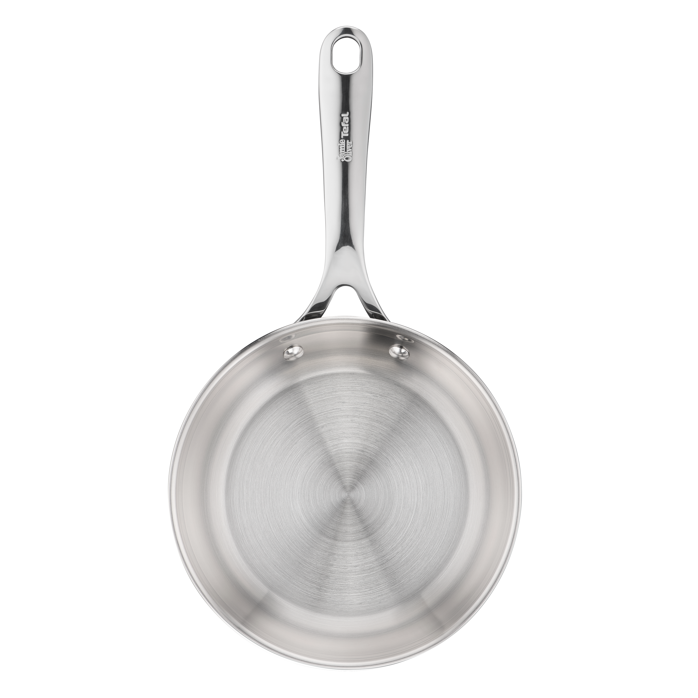 Jamie Oliver by Tefal Cook Smart, Sartenes 24/28 cm, Acero Inoxidable Sin Recubrimiento, Robusto, Mango Fijo, Inducción