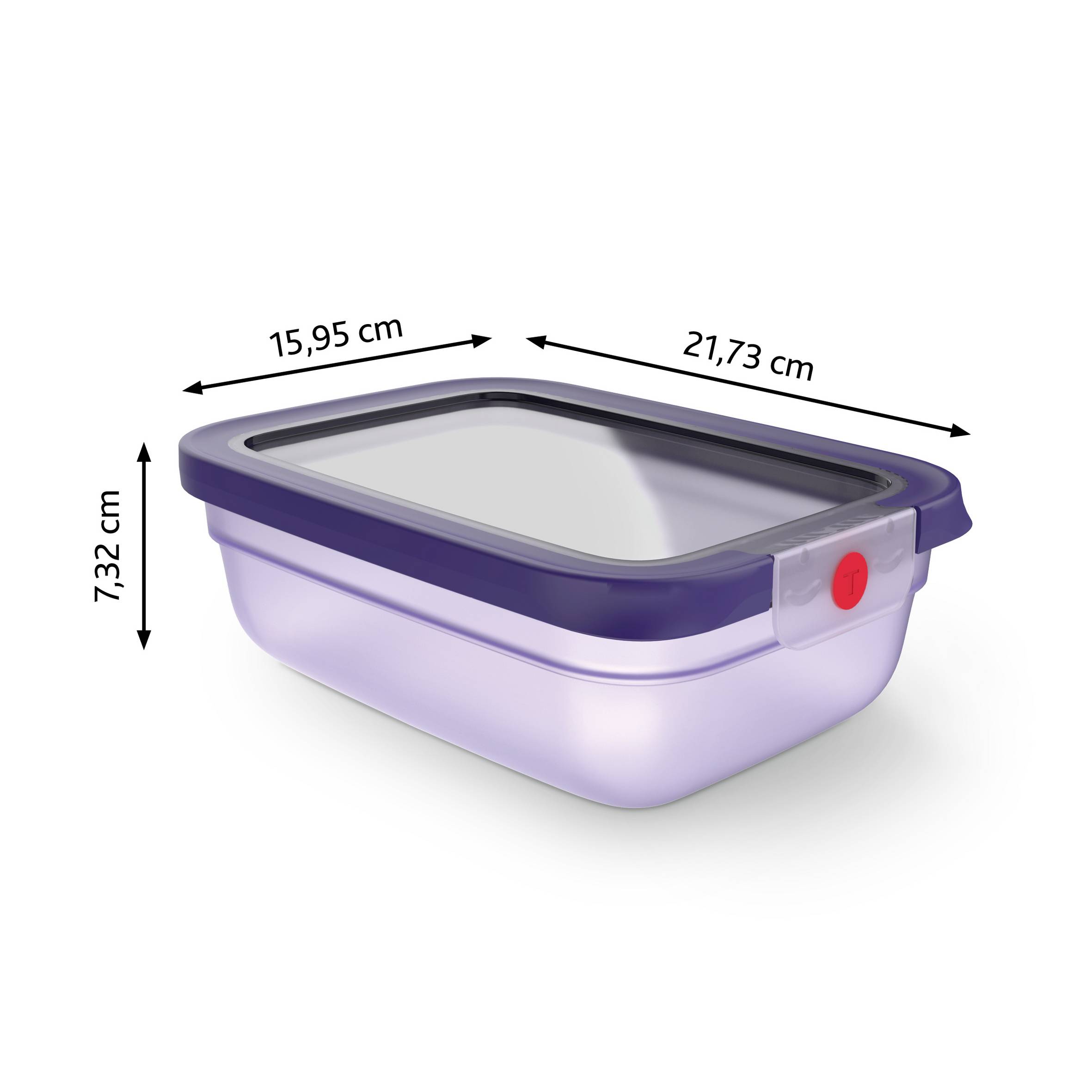TEFAL oneClick, Herméticos, Sistema One-Click, Violeta, 1,2 L / 42,2 fl oz,