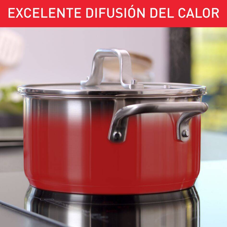Set Virtuoso de 10 piezas: Cacerola de 16 cm, Ollas de 18/20/24 cm, Olla para pasta de 22 cm.