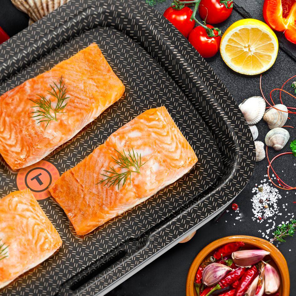 Plancha de Sabores Gourmet, Superficie de Cocción de 40x24 cm