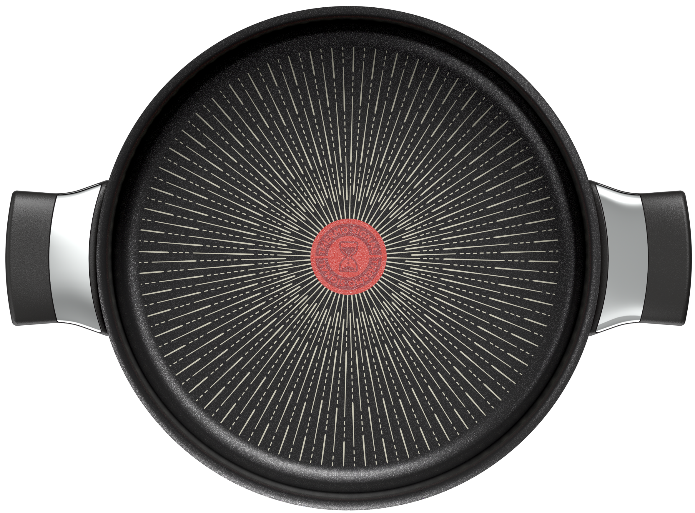 Unlimited On, Guisera cacerola baja 28 cm, Tapa de cristal, Revestimiento antiadherente, Inducción, Negra