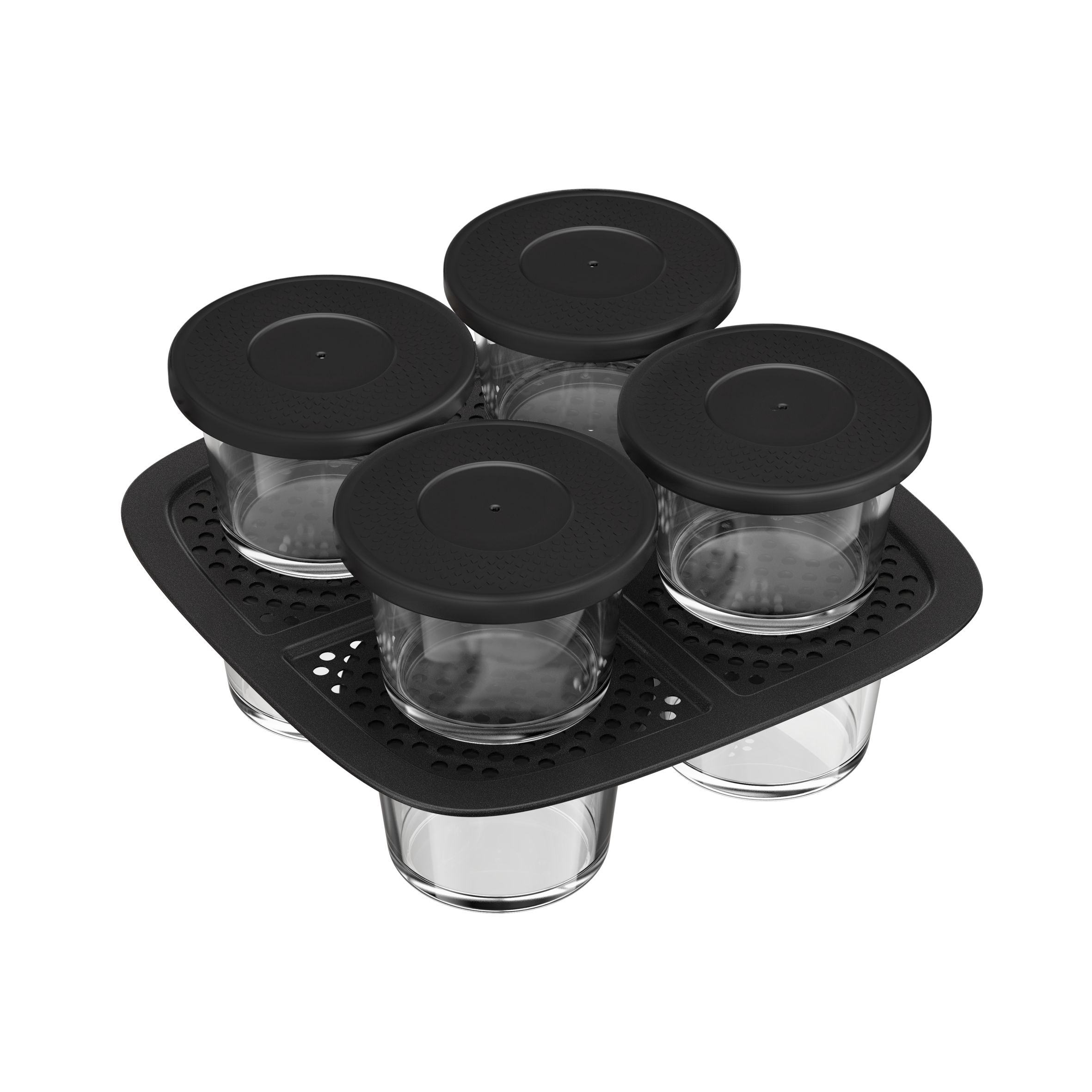 Tarros de vidrio, juego de 8 piezas, compatible con la freidora de aire Easy Fry Silence 5L