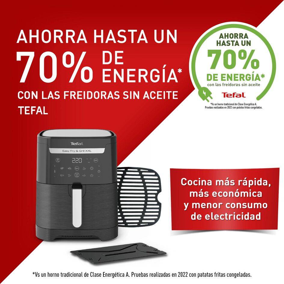 Easy Fry & Grill XXL, Freidora de Aire, Digital, 6,5L, Negra