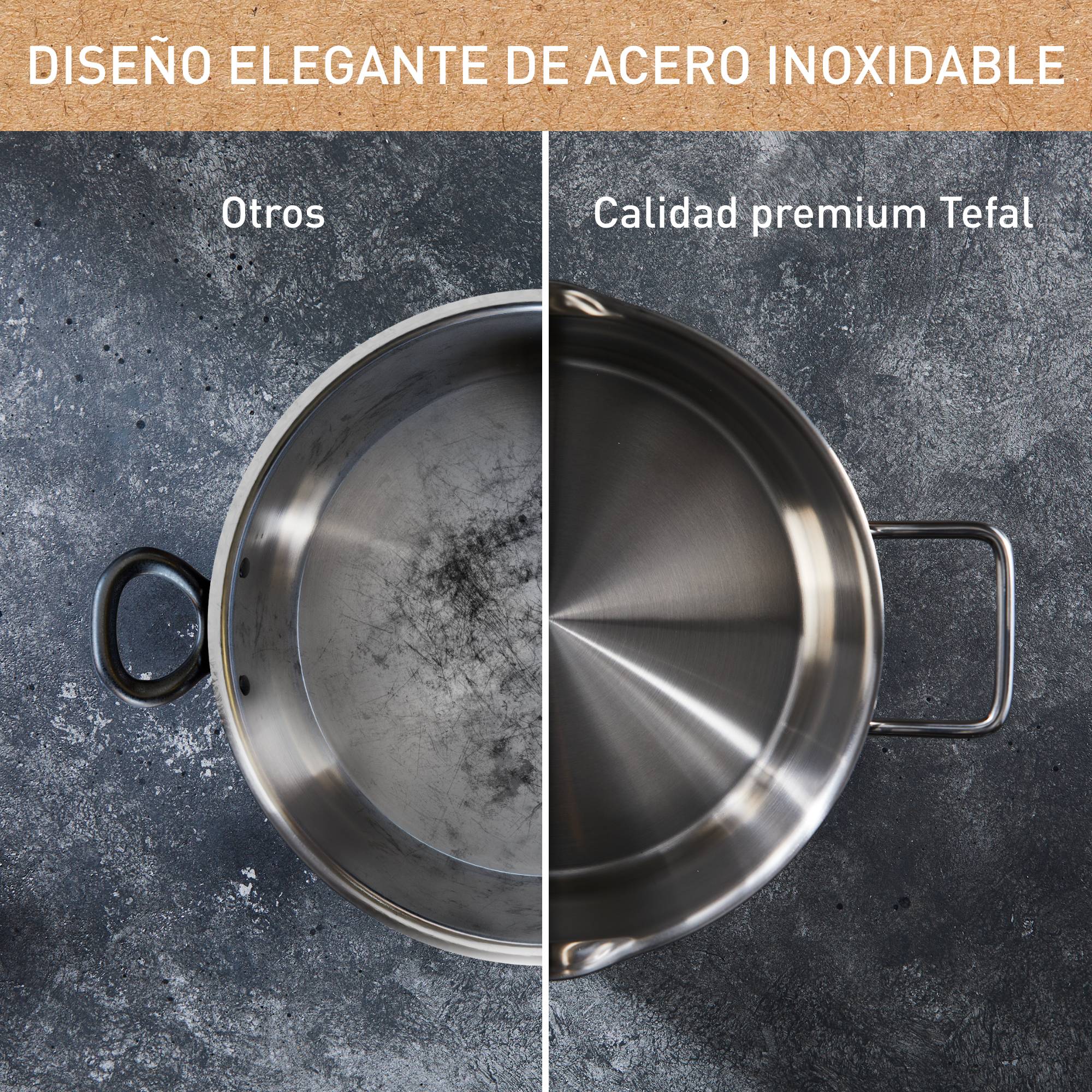 Nordica, Set de cocina, 8 piezas, Inducción, Acero inoxidable, Ventana de Cristal, Almacenamiento Compacto