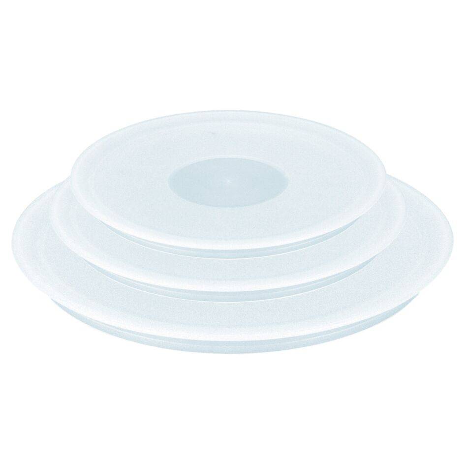Ingenio, Set 3 Tapas de plástico, 16/18/20 cm, Cierre Hermético, Aptas para nevera y lavavajillas