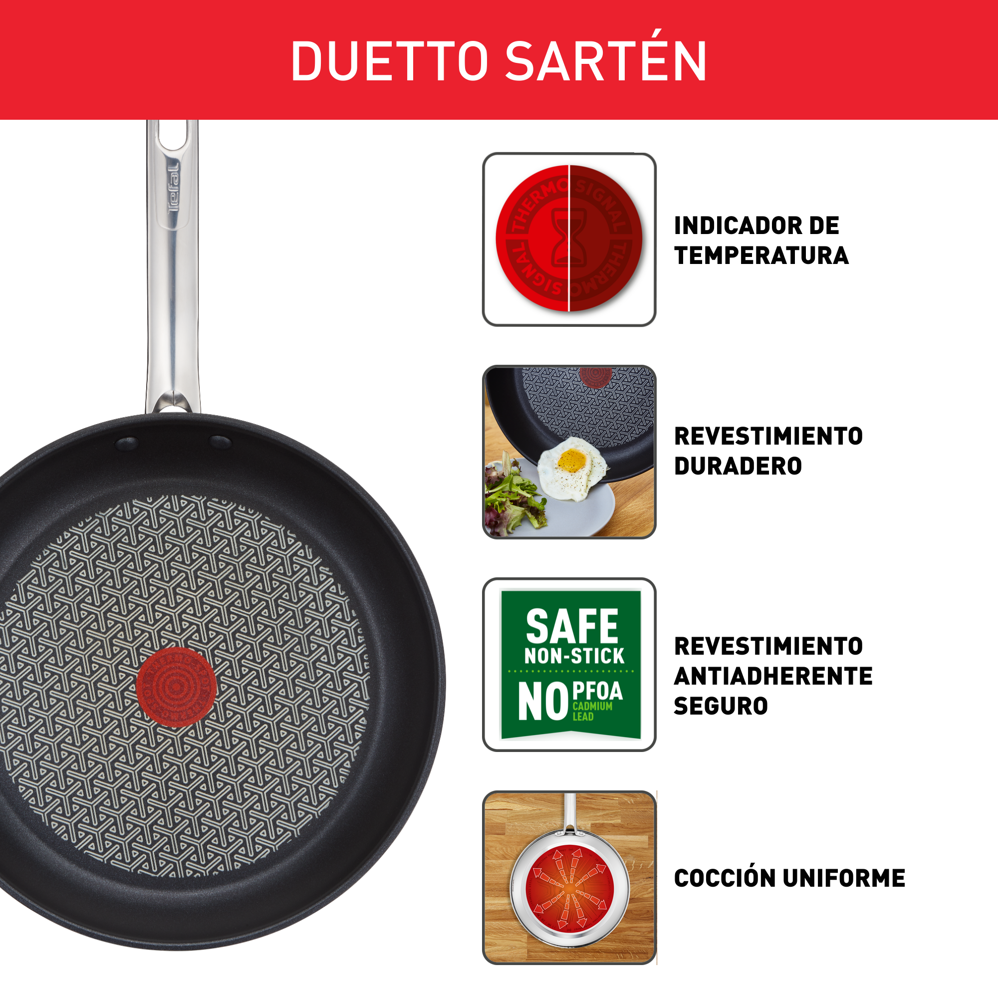 Duetto, Set de 3 sartenes, 20/24/28 cm