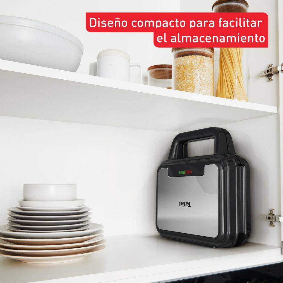 UltraCompact 3 en 1, Gofrera, sandwichera y prensa para panini, Inox