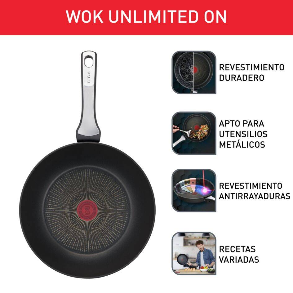 Unlimited On, Sartén wok, 28 cm