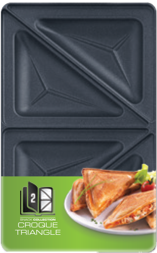 2 platos triangulares para croques Snack Coll. XA800212