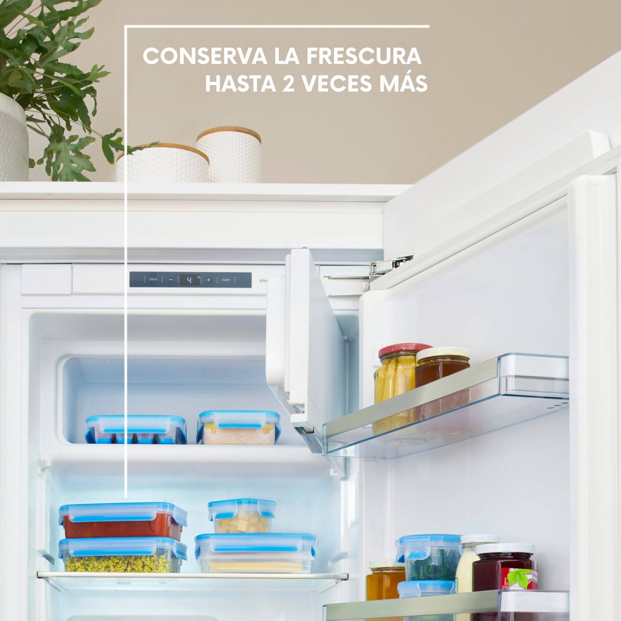 Masterseal, Hermético de plástico, 0.55 L, Envase para alimentos, Rectangular, Azul