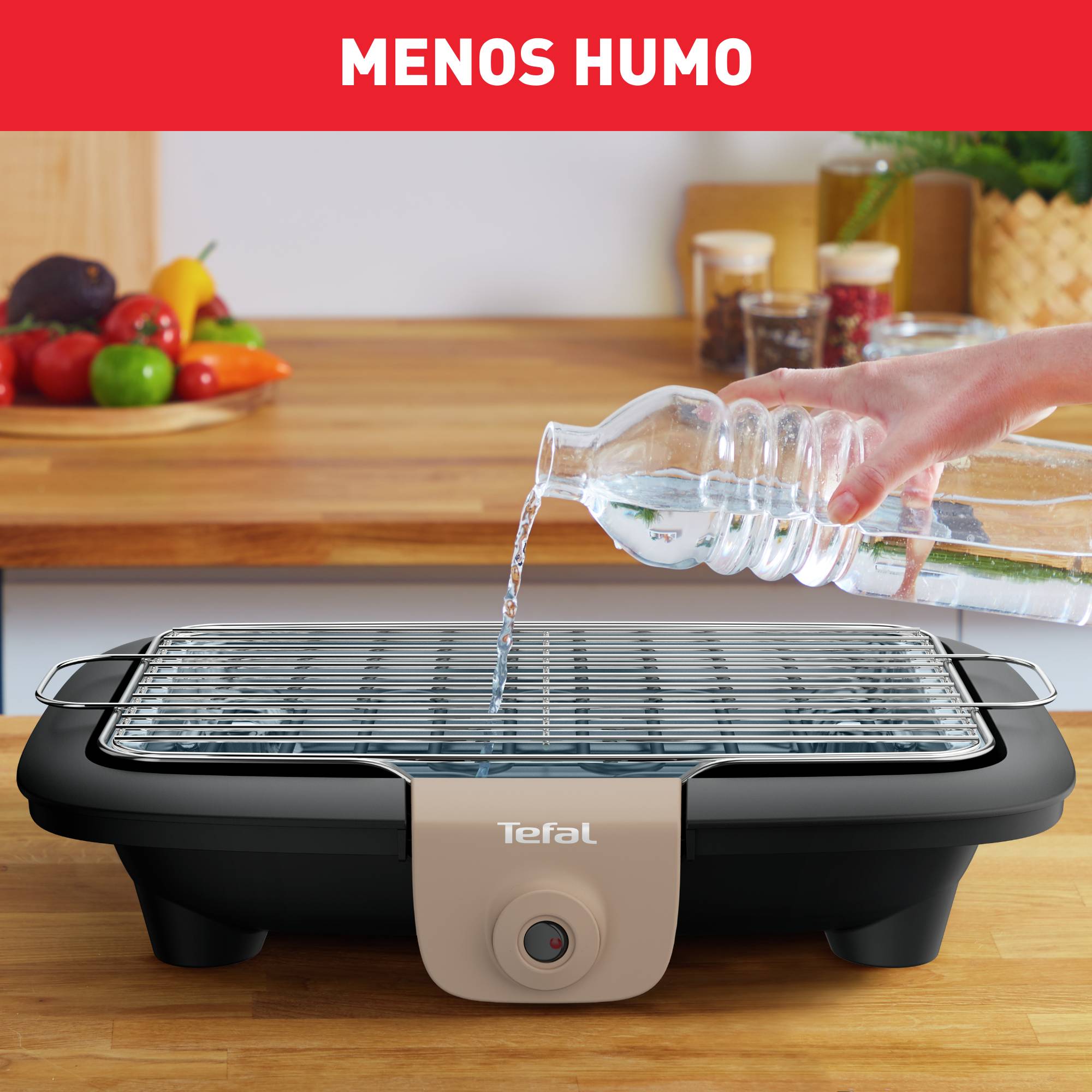 EasyGrill, Barbacoa exterior de mesa, 2300 W, 8 personas, Sistema de Barbacoa sin Humo, Desmontable