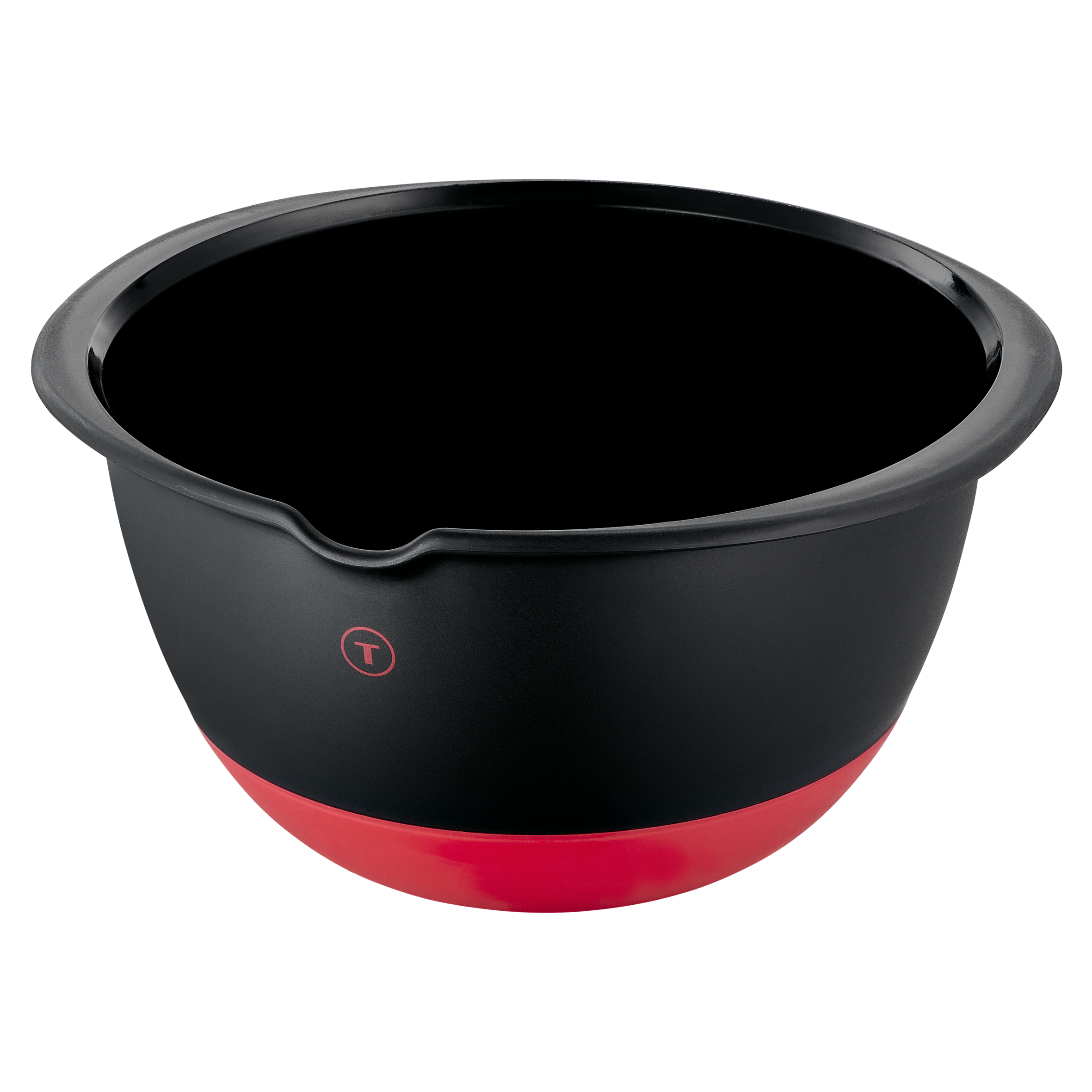 Ingenio+ Bol de mezcla, Vertido Fácil, Rojo y negro