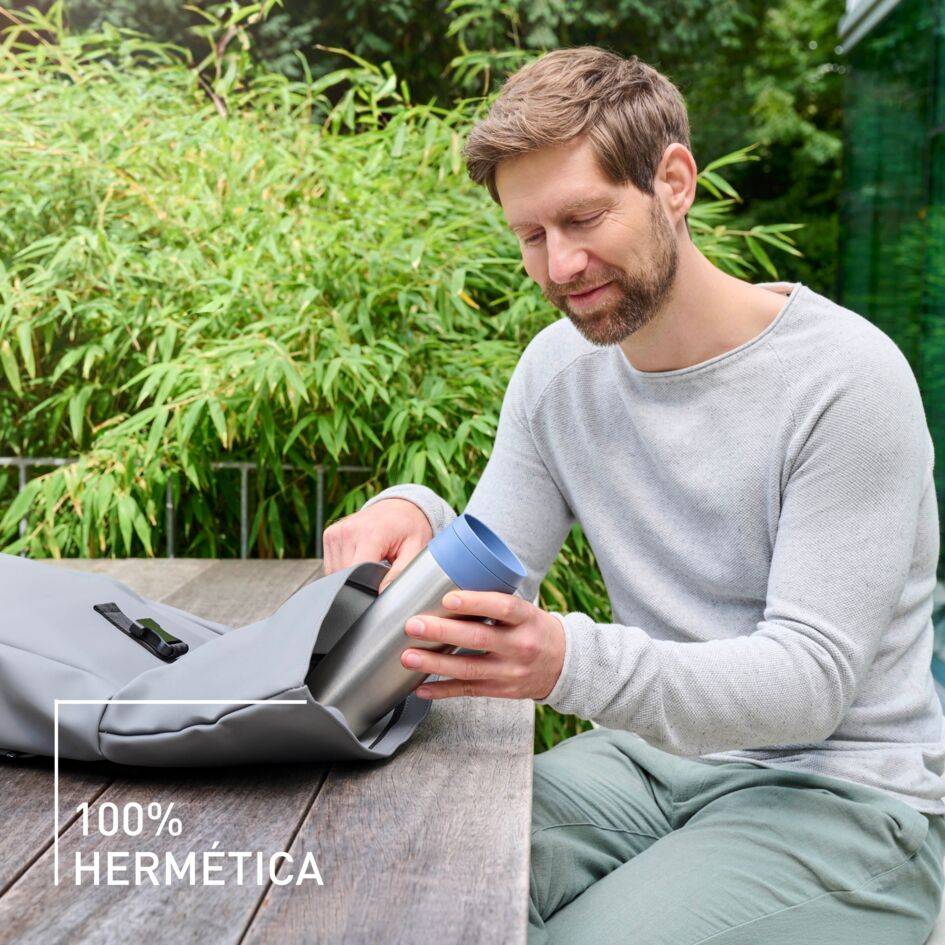 Classic, Taza de viaje Eco, 0,36 L, Acero Reciclado, Azul