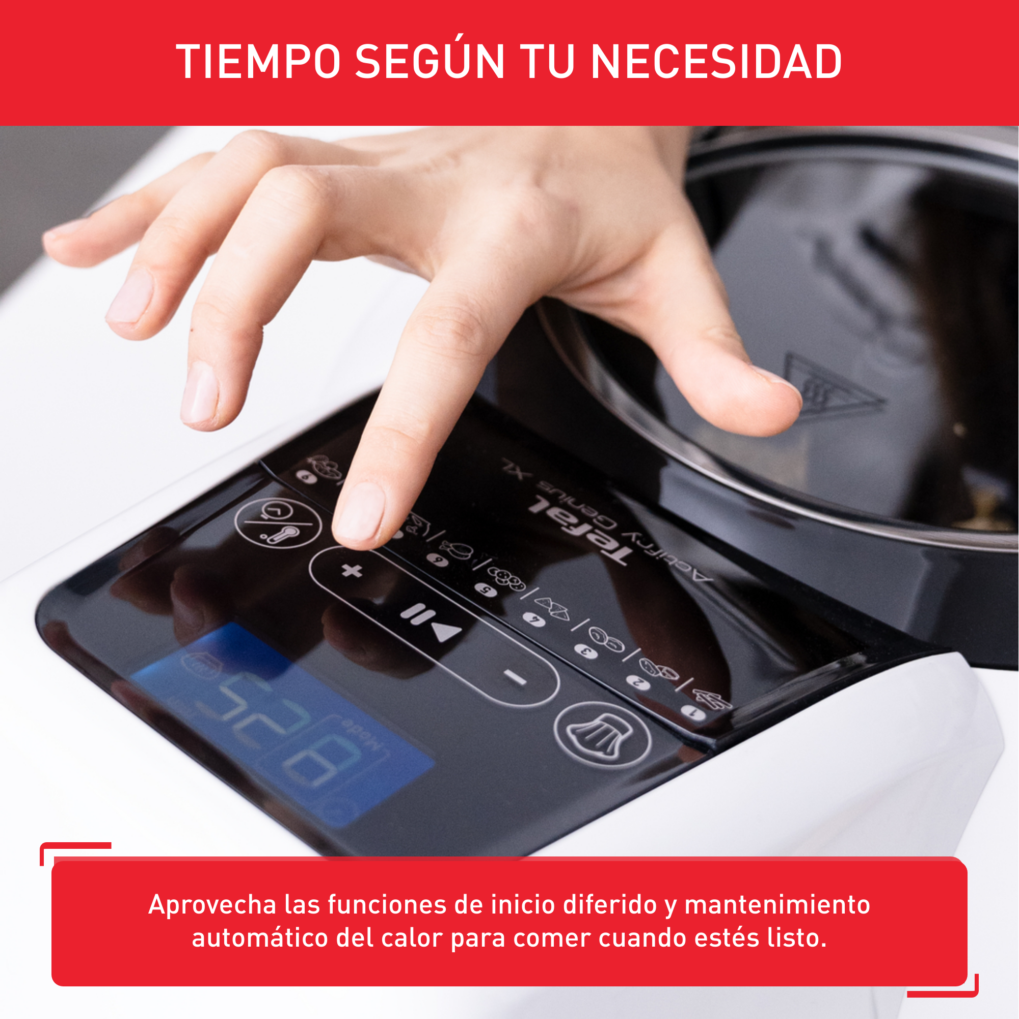 ActiFry Genius XL 2 en 1, Freidora de Aire, 1,7 KG, 9 Programas, Blanco