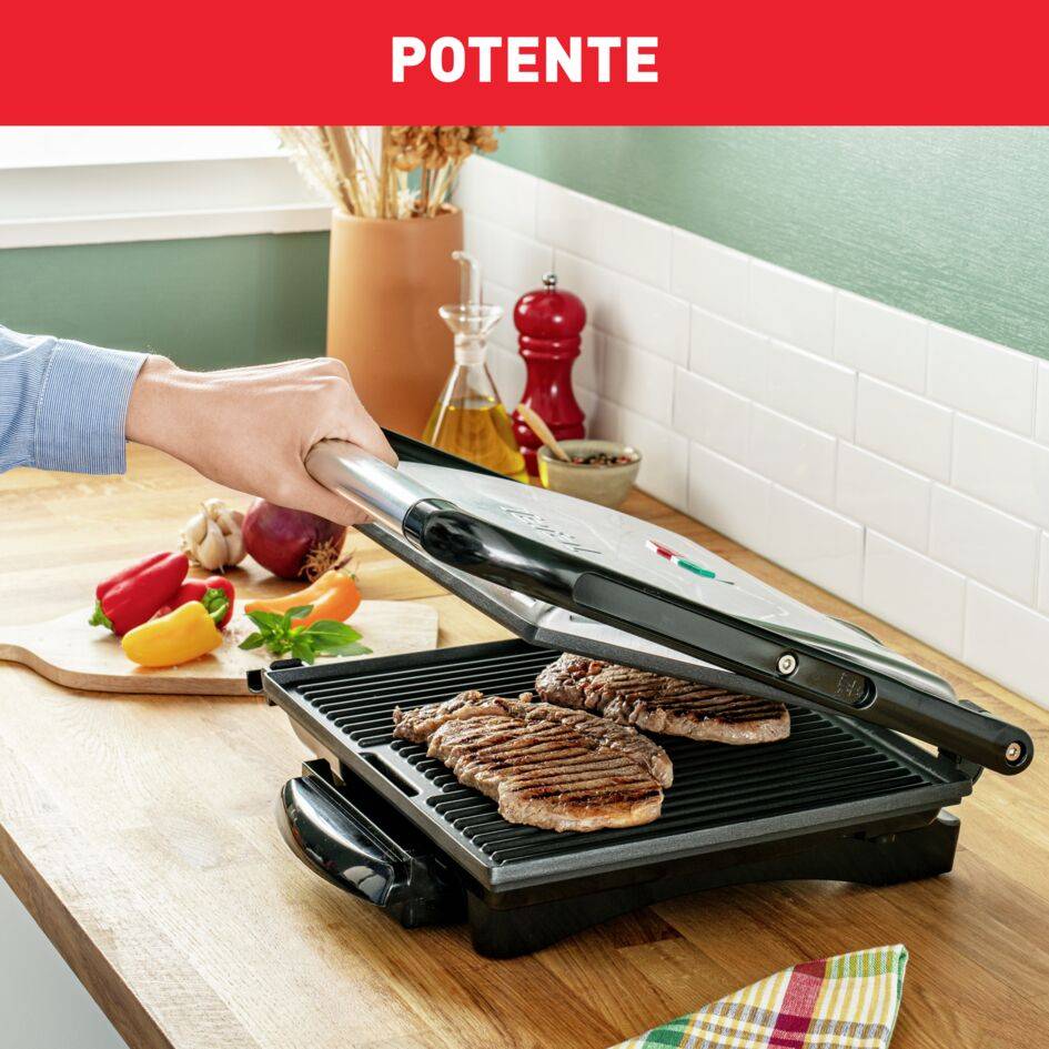 Inicio Grill, Parrilla multifunción, 2000 W, Placas antiadherentes Compartimento Vertical, Inox