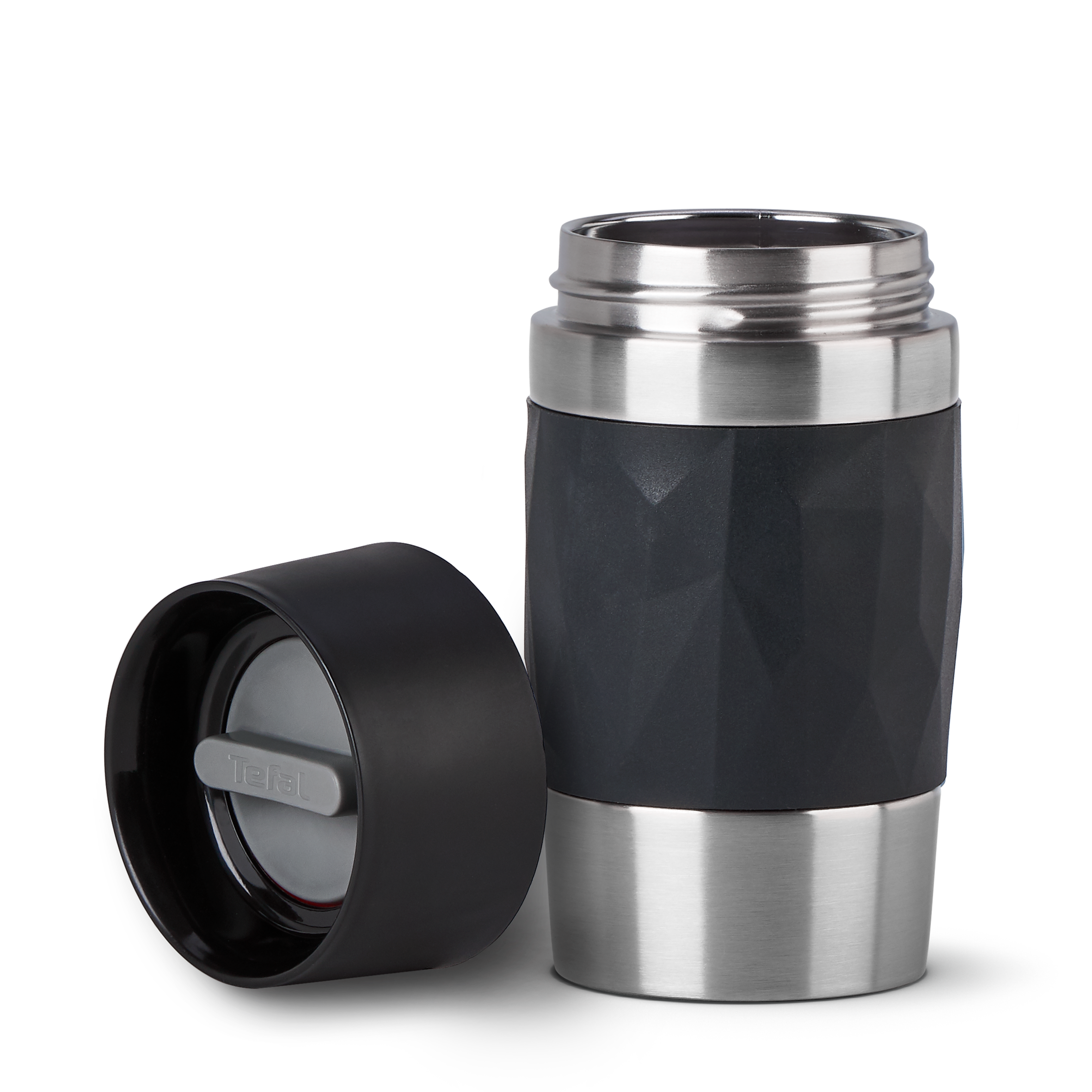 Compact Travel Mug, Taza de viaje térmica de 0,3 L, Negra