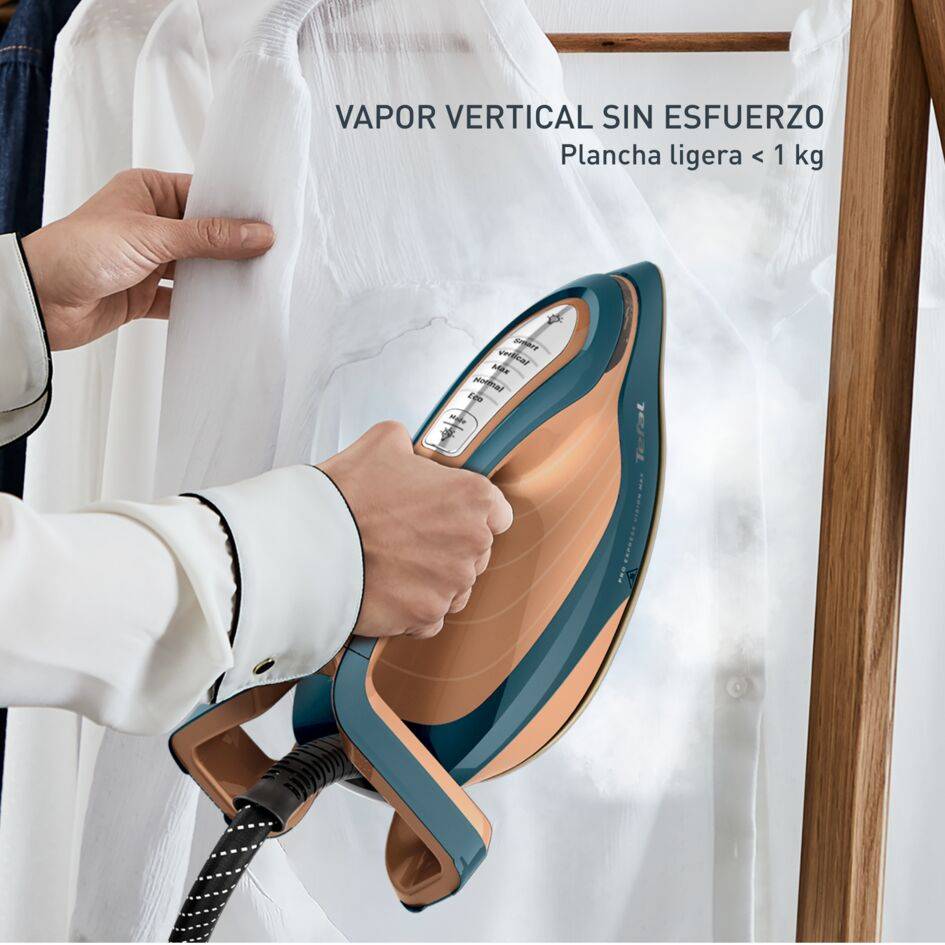 Centro de planchado Pro Express Vision Max de Tefal, vapor potente de 215&nbsp;g/min, iluminación led, 6 ajustes versátiles