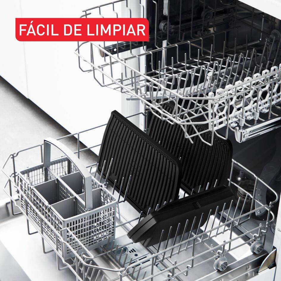 OptiGrill+ XL Upgrade, Parrilla inteligente, 9 programas automáticos, Inox, Superficie de cocción de 40x20 cm