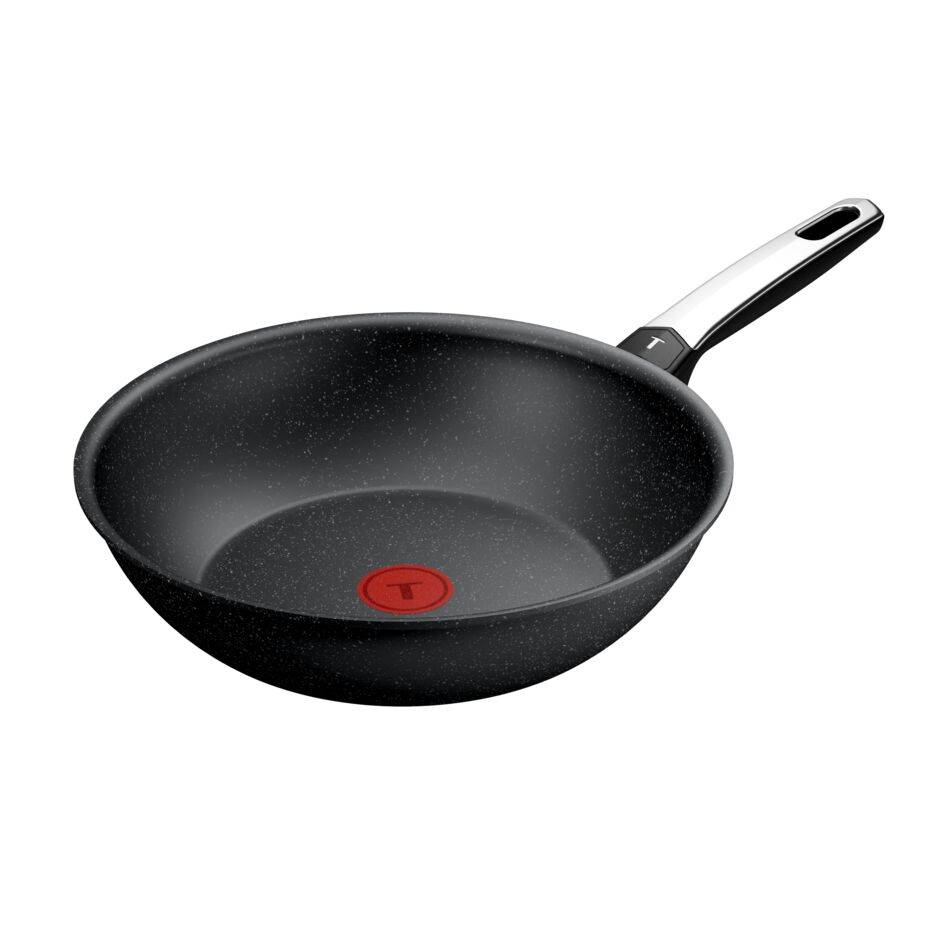 Expertise+, Wok de 28 cm, Revestimiento antiadherente, Compatible con inducción, 4-5 personas
