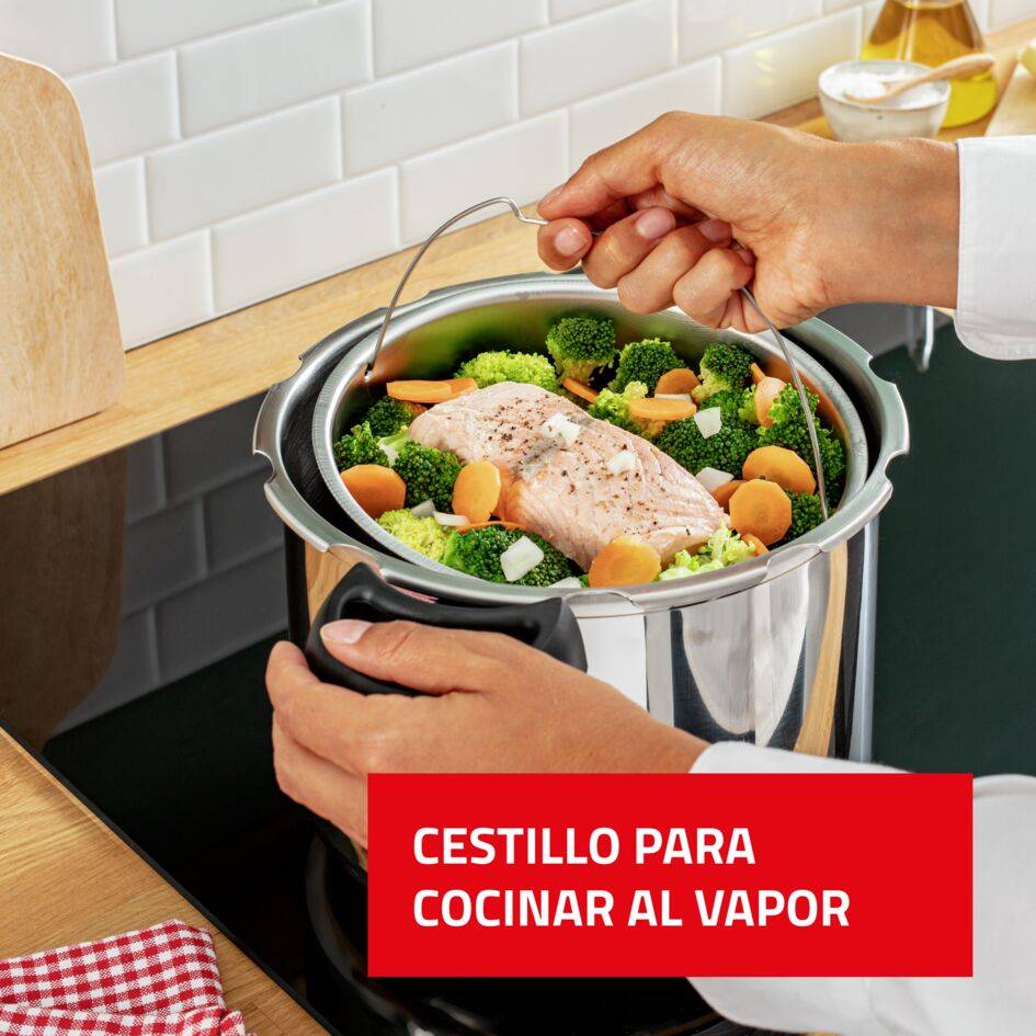 Clipso Minut Easy, Olla a presión, 6L, 50% Ahorro, Acero Inoxidable