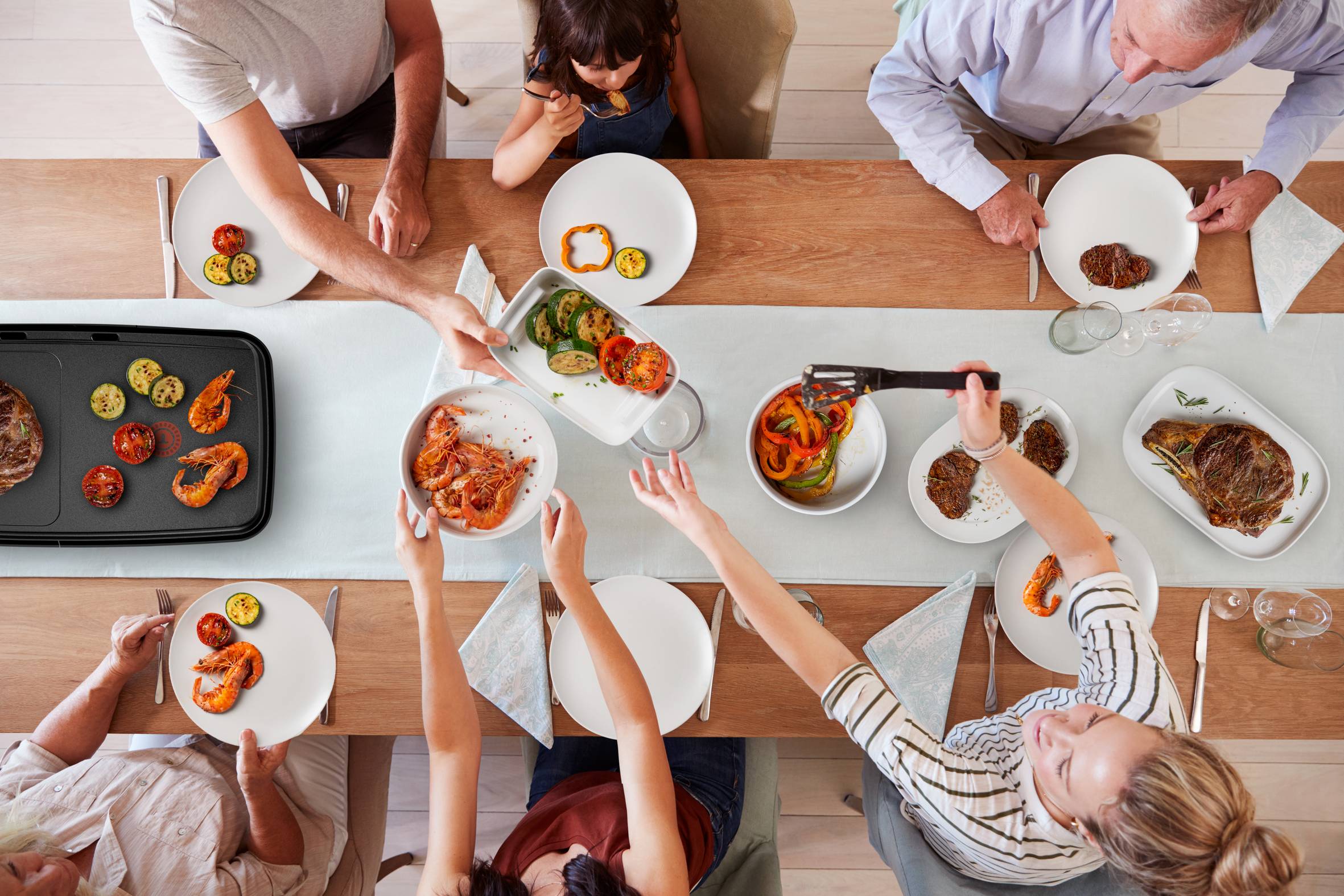 Booster, Plancha Grill, Superficie de cocción de 50x26 cm, 2200 W, Revestimiento antiadherente