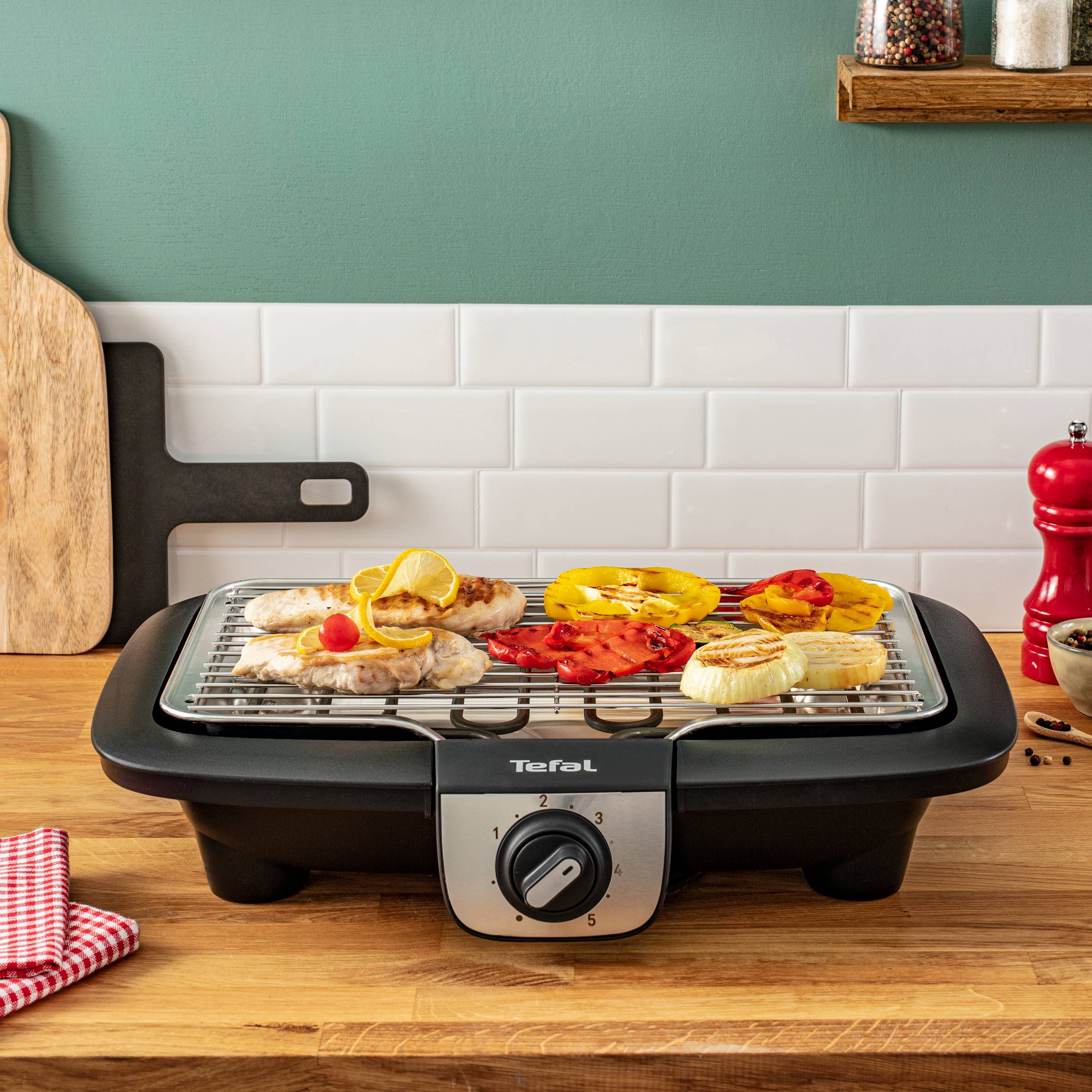 Easy Grill 2 en 1, Superficie de cocción de 37x23 cm